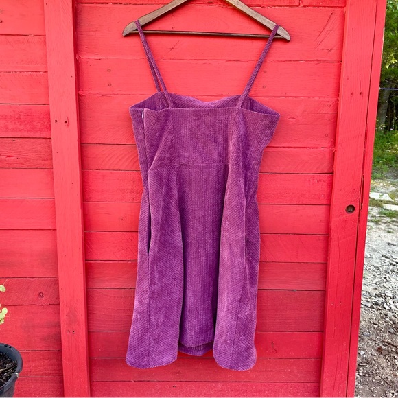🟥 Kori corduroy spaghetti strap zip side mini dress - Picture 10 of 12